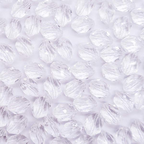 Miçanga Passante Conta Oval Facetado Acrílico Transparente 8x11mm 300pçs 75g - Macall Imagem de Miçanga Passante Conta Oval Facetado Acrílico Transparente 8x11mm 300pçs 75g