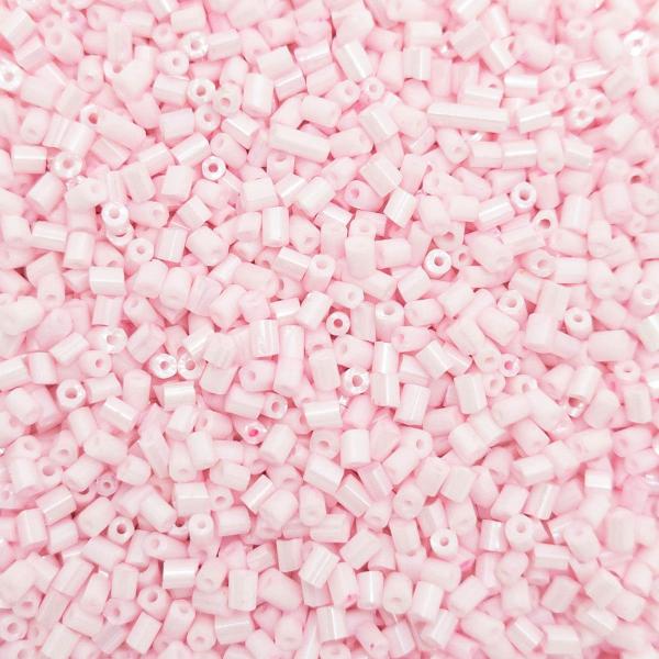 Imagem de Miçanga Passante Vidrilho Tubo Rosa Claro 2mm 12000pçs 150g