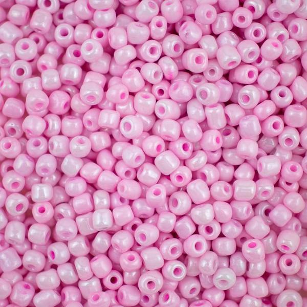 Imagem de Miçanga Vidro Rosa 3,6Mm 100G Para Guia Umbanda Candomblé