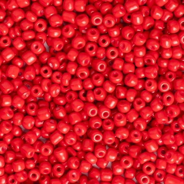 Imagem de Miçanga Vidro Vermelho 3,6Mm 100G Guia Umbanda Candomblé