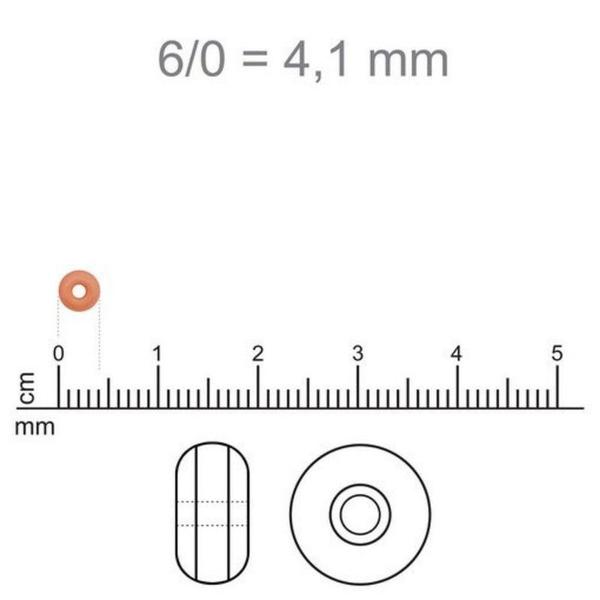 Imagem de Miçangão Leitoso Preciosa Jablonex 6/0=4,1mm Guias e Brajás de Proteção Orixás - 500G