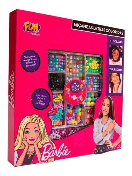 Imagem de Miçangas Barbie Letras Coloridas 400 Peças Fun 856