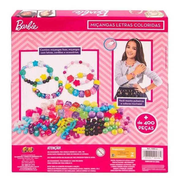 Imagem de Miçangas Barbie Letras Coloridas 400 Peças Fun 856