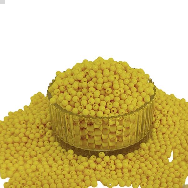 Imagem de Miçangas Para Artesanato Amarelo Apx 5500 500Gr Pçs