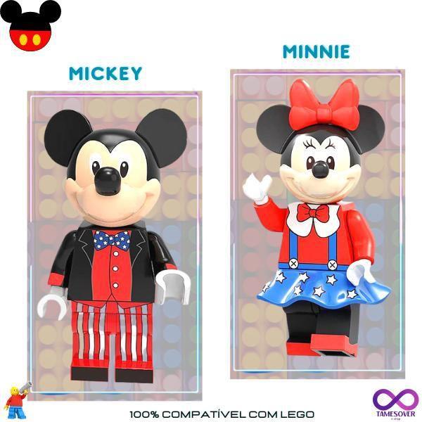 Imagem de Mickey Mouse Desenho Animado Blocos Montar Letsgo 7 Bonecos