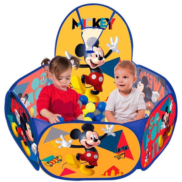 Imagem de Mickey Piscina De Bolinhas Infantil Azul C/ 100 Bolinhas - Zippy Toys