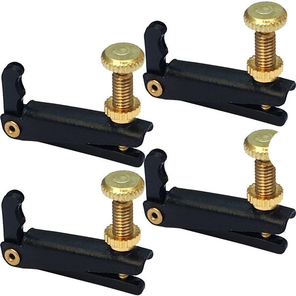 Imagem de Micro Afinador Violino Tarttan Preto e Dourado (kit com 4)