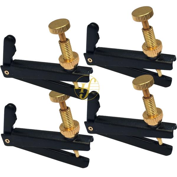 Imagem de Micro Afinador Violoncelo Tarttan Preto e Dourado (kit com 4)