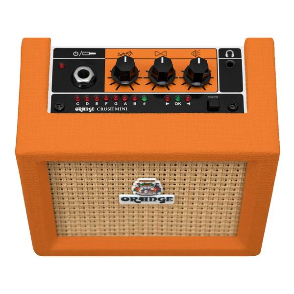 Imagem de Micro Amp Orange Crush Mini de 3 watts com sintonizador, entrada para fone de ouvido