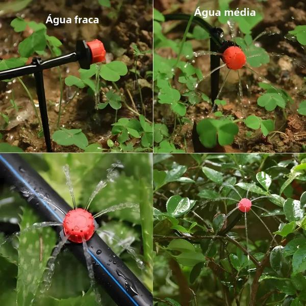 Imagem de Micro Gotejadores de Irrigação Ajustáveis - 50 a 800 Peças - Conector 1/4"