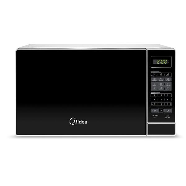 Micro-ondas 20 Litros Midea MRAS21 com Função Tira Odor e ECO Branco com Porta Preta 110V Micro-ondas 20 Litros Midea MRAS21 com Função Tira Odor e ECO Branco com Porta Preta 110V