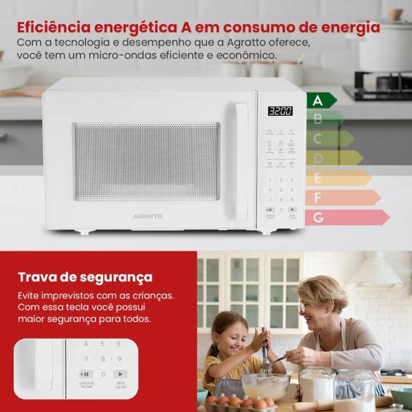 Imagem de Micro-Ondas Agratto Amic02bn-02 1400W 220V 32L Branco