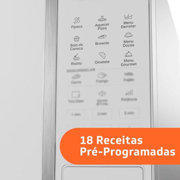 Imagem de Micro-ondas Brastemp Branco 32 Litros com Menu Gourmet BMS46AB