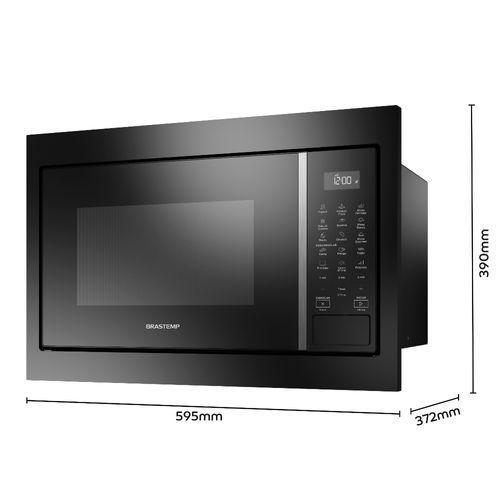 Imagem de Micro-ondas Brastemp de Embutir 32 Litros Preto com 18 Receitas Pré-Programadas e Design Sofisticado - BM146AE 110v