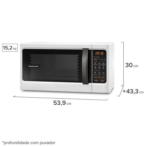 Imagem de Micro-ondas Continental Branco 34 Litros com Função Descongelar (MC34B)