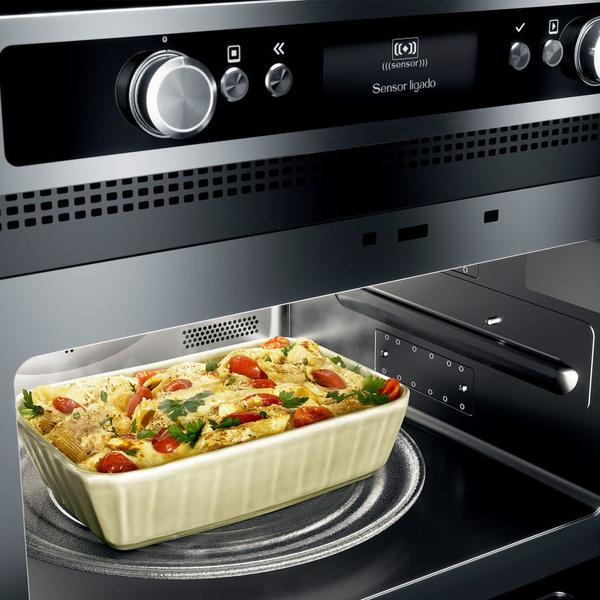 Imagem de Micro-ondas de embutir Brastemp Gourmand 40 litros inox com Sistema 3D e Sensor Cooking  - BMO45AR