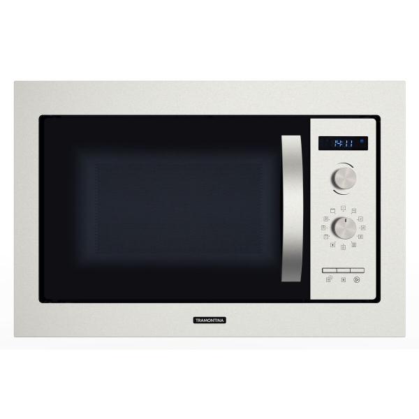 Imagem de Micro-ondas de Embutir Tramontina Inox 60 25 L em Aço Inox com Acabamento Scotch Brite 8 Funções