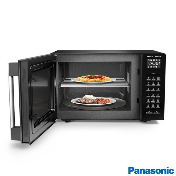 Imagem de Micro-ondas de Mesa Panasonic com 30 Litros de Capacidade e Grill Preto - NN-GT68LBRU