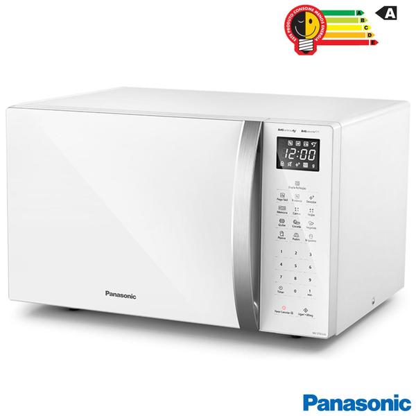 Imagem de Micro-ondas de Mesa Panasonic com 34 Litros de Capacidade Branco - NN-ST65LWRUN