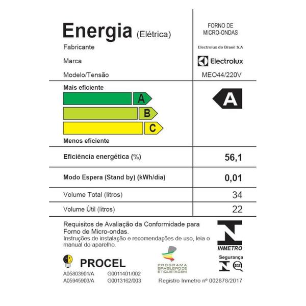 Imagem de Micro-ondas Electrolux MEO44 34L