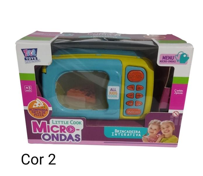 Imagem de Micro-ondas Infantil Brinquedo Cozinha + Pizza Zuca Toys