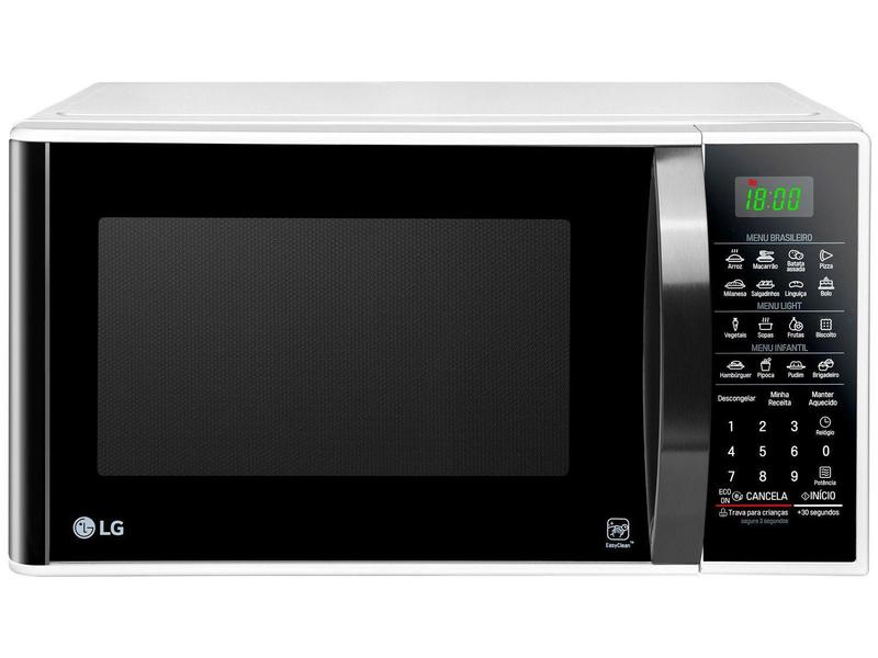 Micro-ondas LG 30L Solo MS3091BC Branco e Preto Micro-ondas LG 30L Solo MS3091BC Branco e Preto
