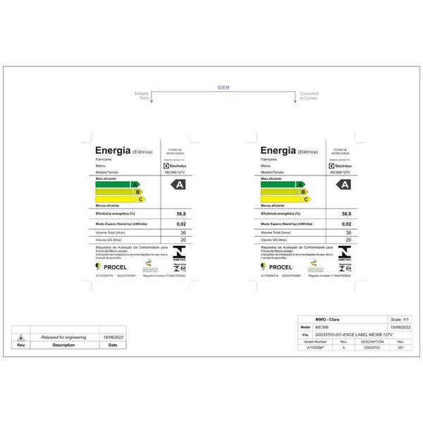 Imagem de Micro-ondas ME36B Efficient 36 Litros Electrolux