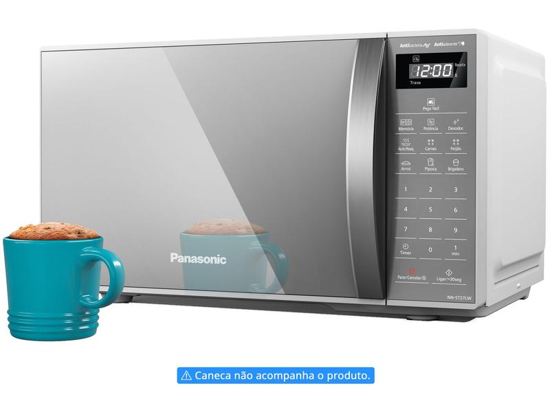 Imagem de Micro-ondas Panasonic 21L NN-ST27L Branco Espelhado