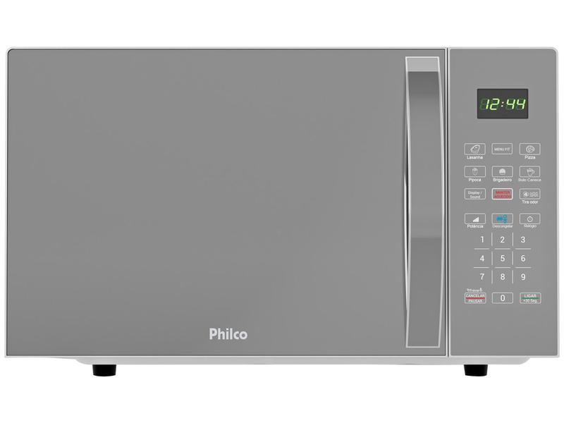 Micro-ondas Philco 25L Prata Espelhado PMO28S Micro-ondas Philco 25L Prata Espelhado PMO28S