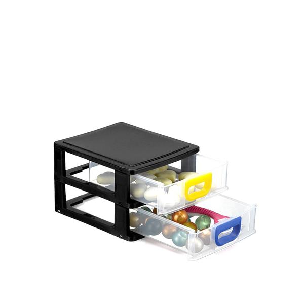 Imagem de Micro Organizador De Mesa Para Escritório 2 Gavetas Compacto - Monte Libano