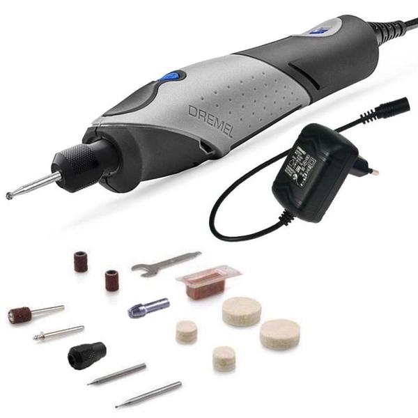 Imagem de Micro Retifica Dremel Eletrica Kit com 11 Peças Stylo Bivolt