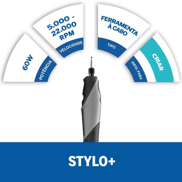 Micro Retifica Dremel Stylo Com 11 Acessórios Bivolt Imagem de Micro Retifica Dremel Stylo Com 11 Acessórios Bivolt