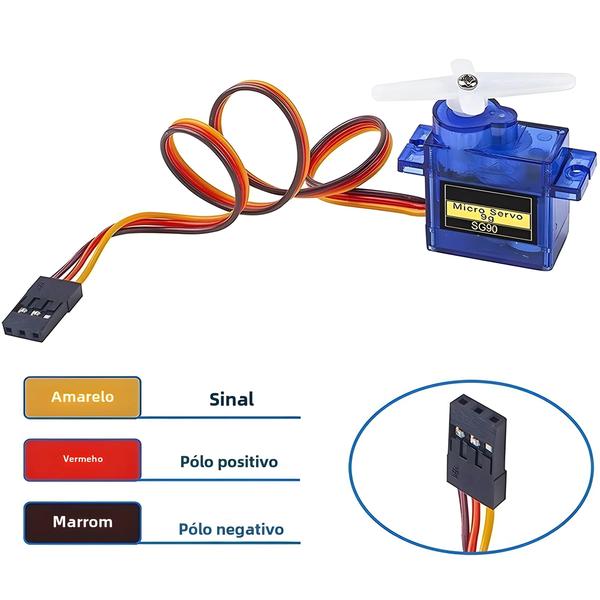 Imagem de Micro Servo Motores Para Modelos De Helicópteros De Avião De Braço Robô Rc 2-10 Pcs Sg90 9g 180   