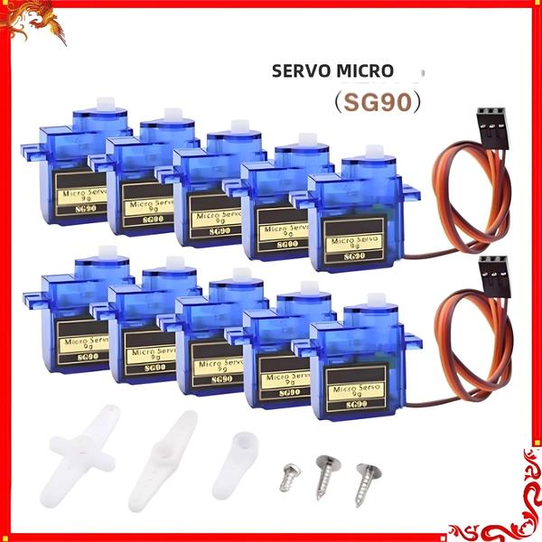 Imagem de Micro SG90 Servo Motor Kit 2 5 10 20pcs 9g 180 360 Graus De Montagem Para RC Carro Brinquedo Avião