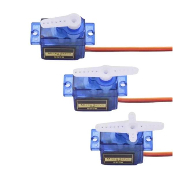 Imagem de Micro SG90 Servo Motor Kit 2 5 10 20pcs 9g 180 360 Graus De Montagem Para RC Carro Brinquedo Avião