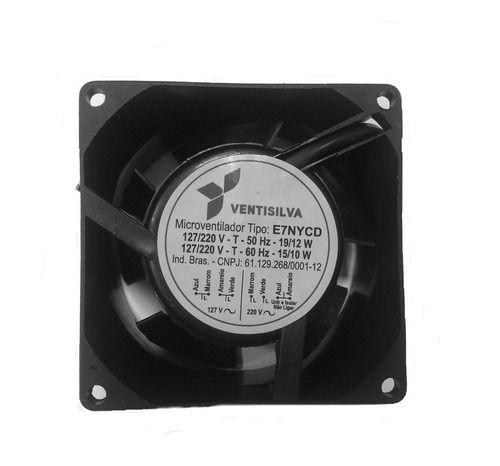 Imagem de Micro Ventilador Cooler Ventoinha 80x80x38mm E7ny Bivolt