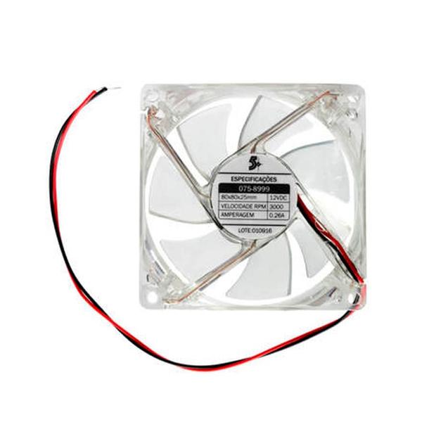 Imagem de Micro Ventilador LED Branco PCS e Eletrônicos 075-8999 12V 5+