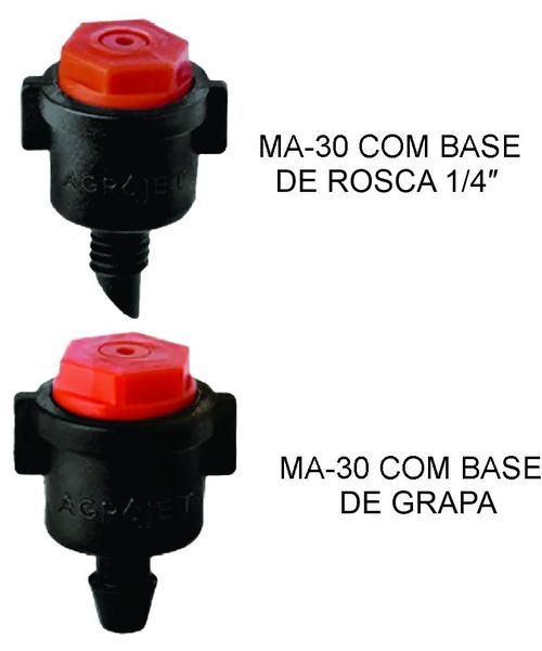 Imagem de Microaspersor Spray MA-30 MA-50 Grapa ou Rosca 1/4" - 50 und