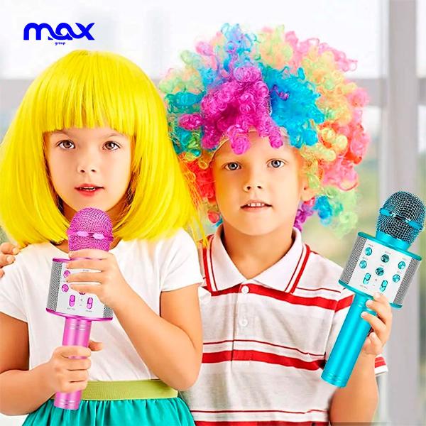 Imagem de Microfone Bluetooth Karaokê Sem Fio Recarregável infantil Repórter - Sem Fio