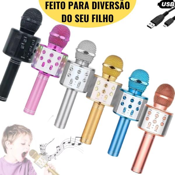 Imagem de Microfone Bluetooth Karaoke Sem Fio Youtuber Reporter Cores