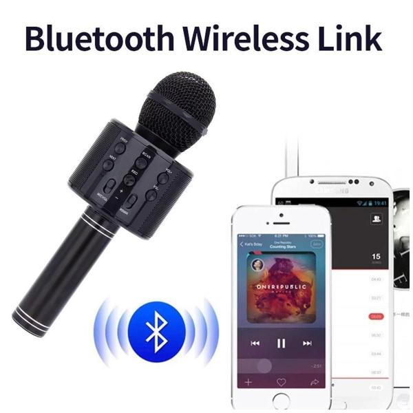 Imagem de Microfone Bluetooth Karaoke Youtuber Gravador Com Som Ws-858