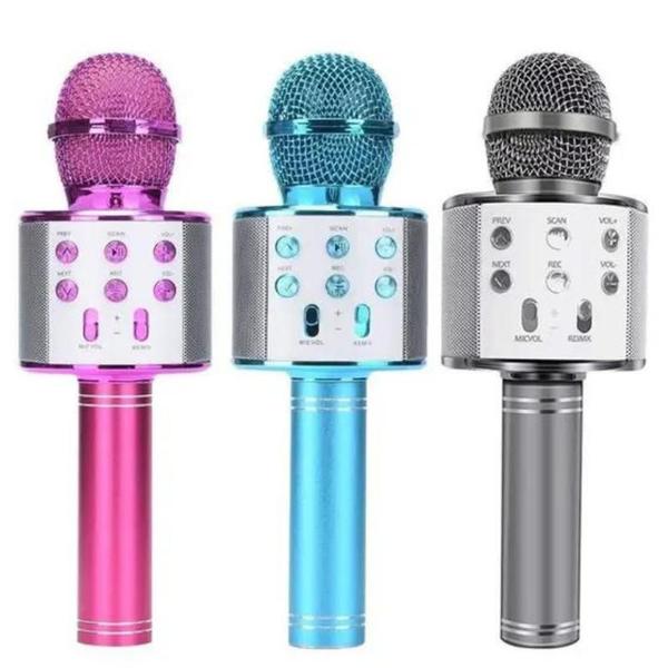 Imagem de Microfone Bluetooth S/ Fio Youtuber Karaoke Cores Infantil