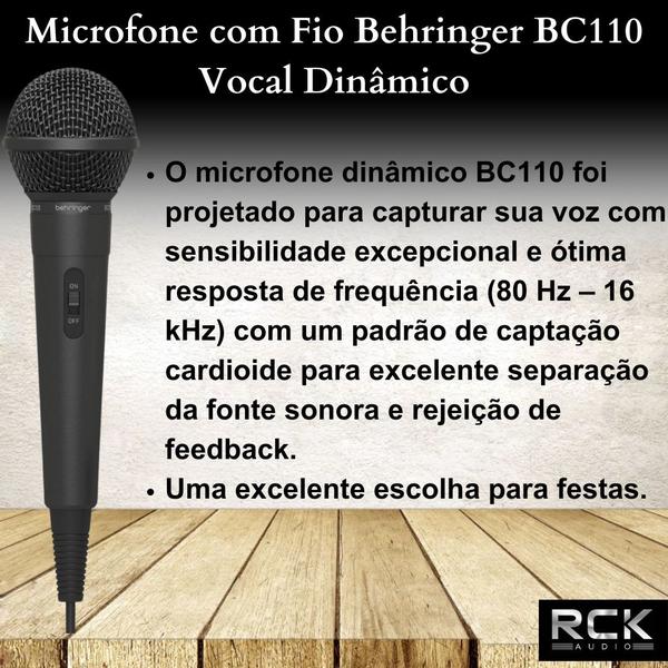 Imagem de Microfone com Fio Behringer BC110 Vocal Dinâmico