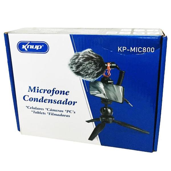 Imagem de Microfone Condensador Para Celular E Câmeras Kp-Mic800 Knup