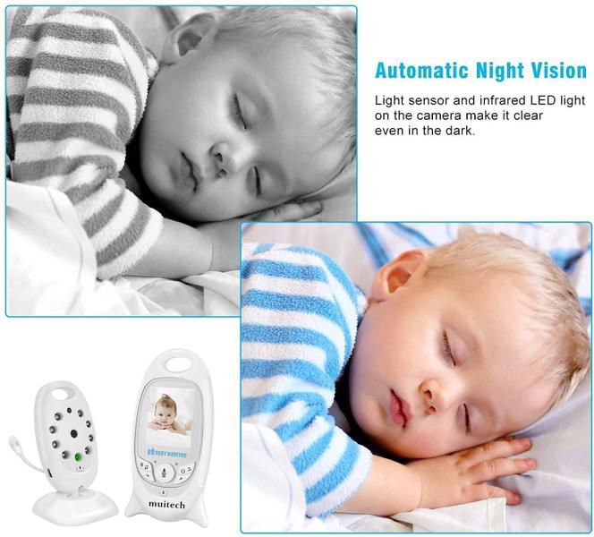 Microfone da câmera do monitor do bebê e visão noturna - Lightbek Official Store Imagem de Microfone da câmera do monitor do bebê e visão noturna