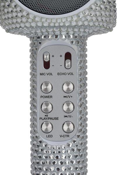 Imagem de Microfone de karaokê sem fio Express Sing-Along Bling Silver