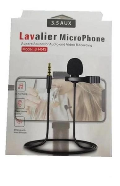 Imagem de Microfone De Lapela 3.5Mm Stereo P2 1.5M - Lavalier - Tomate