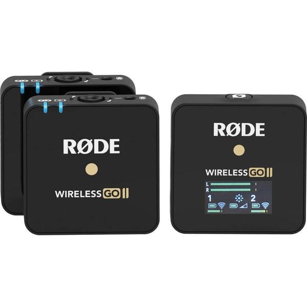 Imagem de Microfone de Lapela Sem Fio Rode Wireless GO II Duplo Compact Preto