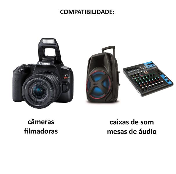 Imagem de Microfone De Mão Dinâmico Para Celular com Cabos