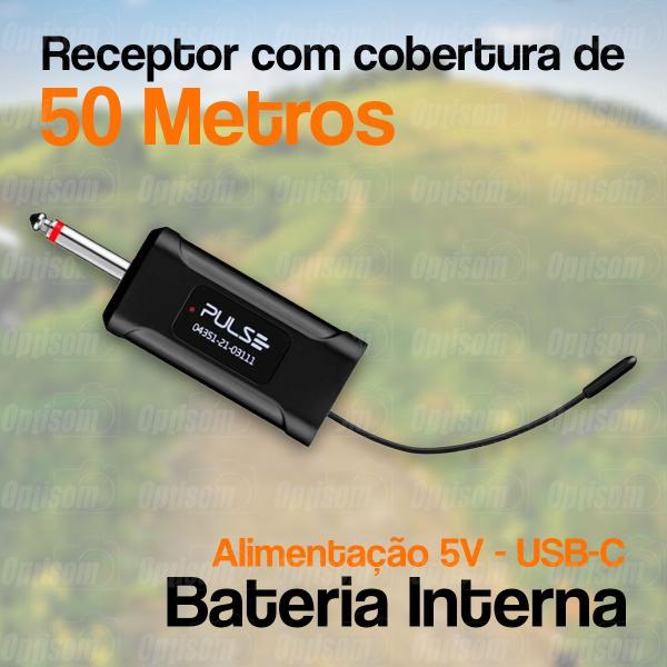 Imagem de Microfone de Mão Duplo Sem Fio Pulse P10 para Caixa de Som Mesa Karaokê